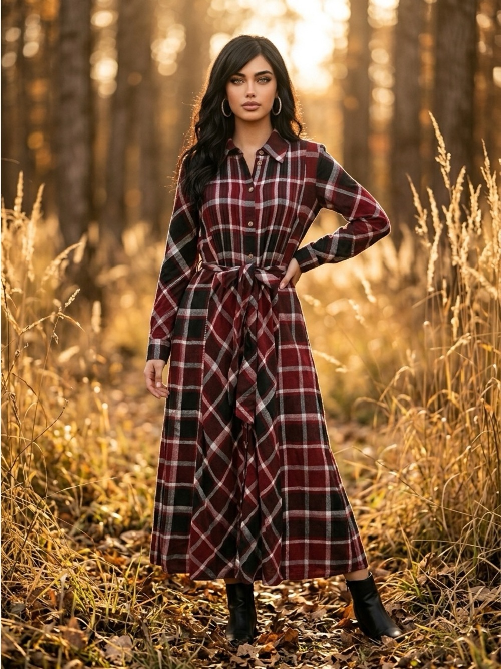 Soft Surroundings plaid dress